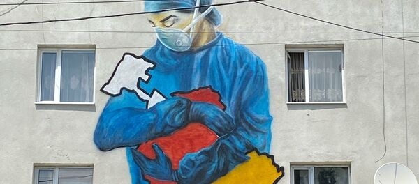 раффити в Цхинвале раффити в Цхинвале - Sputnik Южная Осетия