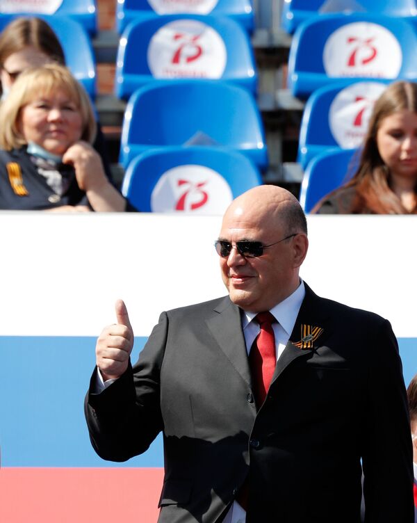 Председатель правительства РФ Михаил Мишустин на параде Победы в Моске - Sputnik Южная Осетия