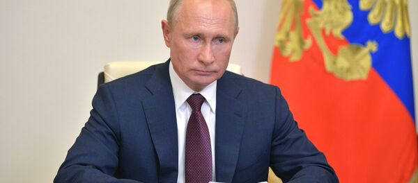 Президент РФ Владимир Путин проводит в режиме видеоконференции встречу с членами рабочей группы по подготовке предложений о внесении поправок в Конституцию РФ Президент РФ Владимир Путин проводит в режиме видеоконференции встречу с членами рабочей группы по подготовке предложений о внесении поправок в Конституцию РФ - Sputnik Южная Осетия