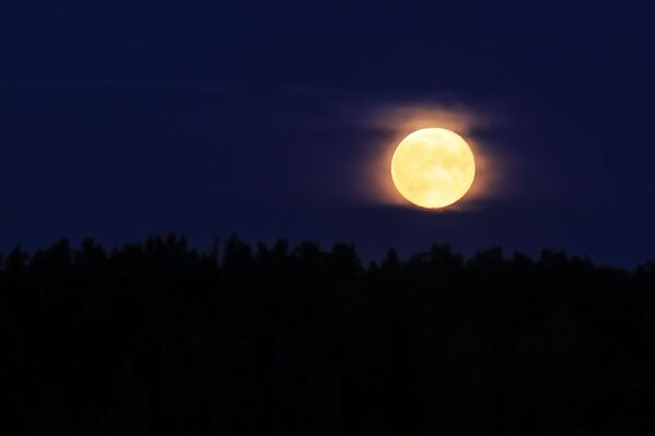 Фаза лунного затмения кровавая луна в Тверской области - Sputnik Южная Осетия