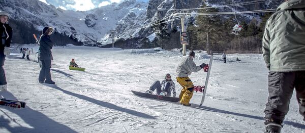 Горнолыжная трасса в Цее Горнолыжная трасса в Цее - Sputnik Южная Осетия