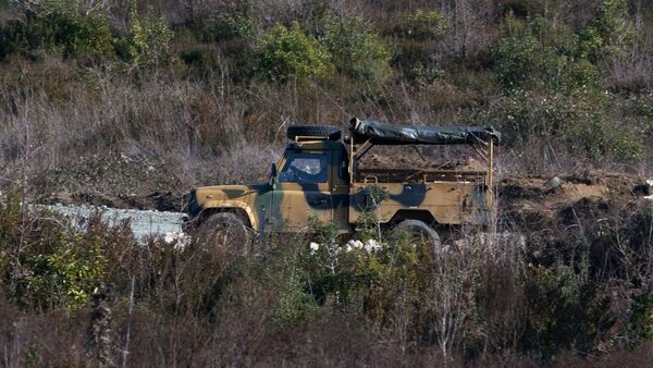 Военный автомобиль турецкой армии на территории Турции. - Sputnik Южная Осетия