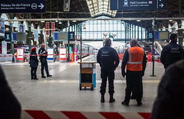 Усиление мер безопасности на Северном вокзале в Париже - Sputnik Южная Осетия