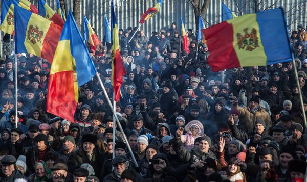 Акции протеста у здания Парламента в Кишиневе - Sputnik Южная Осетия