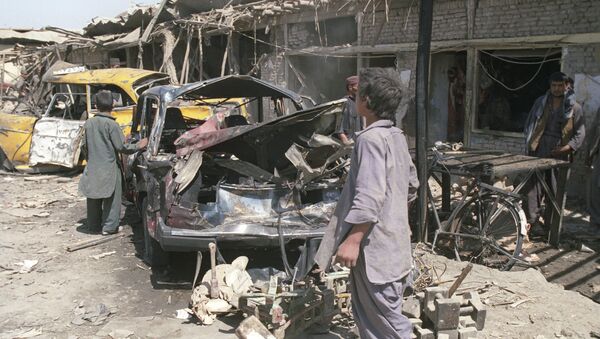 После взрыва заминированной машины на базаре Муратхани в городе Кабул - Sputnik Южная Осетия