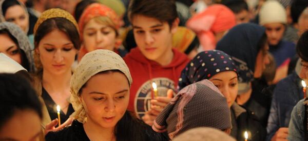 Служба в храме Алагирского Богоявленского монастыря Служба в храме Алагирского Богоявленского монастыря - Sputnik Хуссар Ирыстон