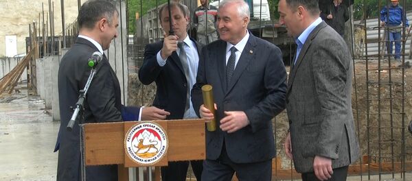 Закладка капсулы и первого камня ЮОГУ - Sputnik Южная Осетия