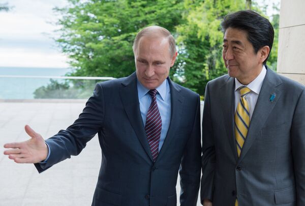 Встреча президента РФ В. Путина с премьер-министром Японии Синдзо Абэ - Sputnik Южная Осетия