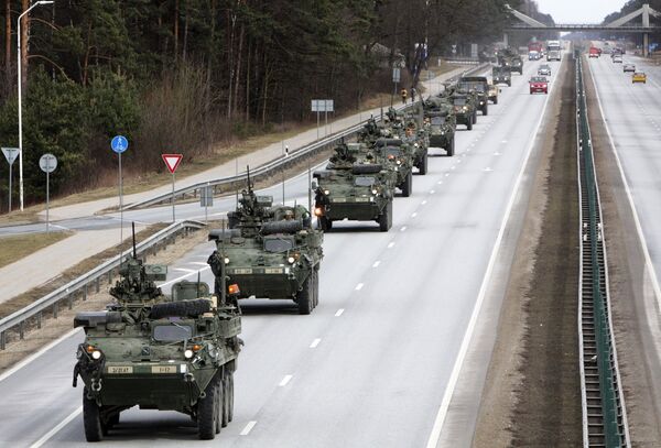 Показательный марш военнослужащих армии США Dragoon Ride в восточной Европе - Sputnik Южная Осетия