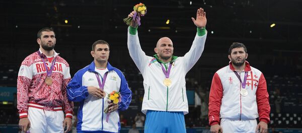 Артур Таймазов, золото ОИ-2012 в Лондоне. Артур Таймазов, золото ОИ-2012 в Лондоне. - Sputnik Хуссар Ирыстон