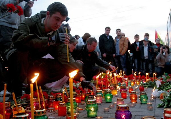 Акция памяти погибших  в Донецке - Sputnik Южная Осетия