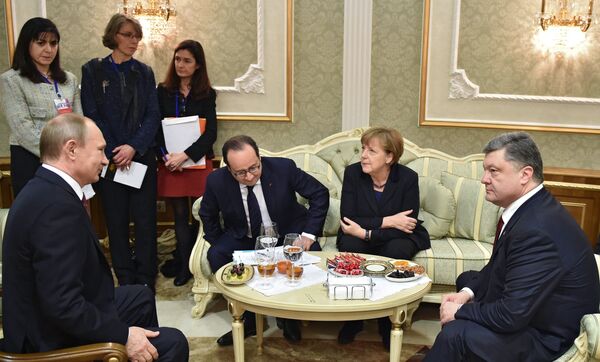 Переговоры лидеров России, Германии, Франции и Украины в Минске - Sputnik Южная Осетия