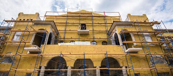 Строительство театра Строительство театра - Sputnik Хуссар Ирыстон