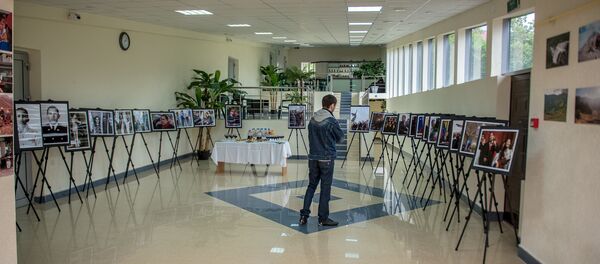 Выставка в холле ГККЗ Чермен. Выставка в холле ГККЗ Чермен. - Sputnik Южная Осетия