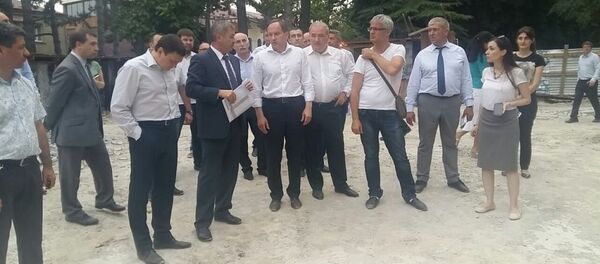 Осмотр строящихся объектов в Цхинвале Осмотр строящихся объектов в Цхинвале - Sputnik Южная Осетия