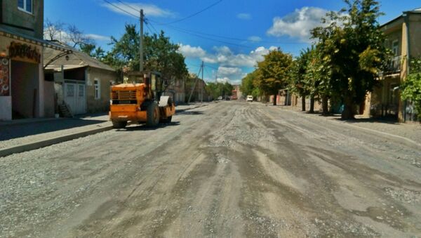 Цхинвал, улица Гаглоева, строительные работы - Sputnik Южная Осетия