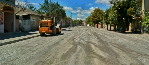 Цхинвал, улица Гаглоева, строительные работы Цхинвал, улица Гаглоева, строительные работы - Sputnik Южная Осетия