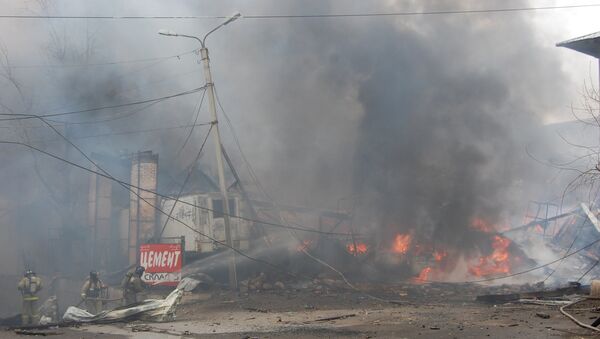 Пожар на складе пиротехники - Sputnik Южная Осетия