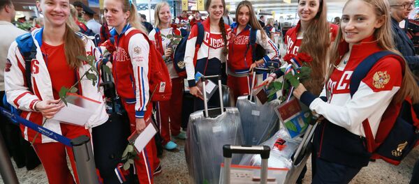 Проводы олимпийской сборной России в Рио-де-Жанейро - Sputnik Южная Осетия