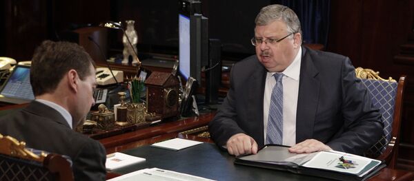 Д.Медведев и А.Бельянинов. Архивное фото Д.Медведев и А.Бельянинов. Архивное фото - Sputnik Южная Осетия