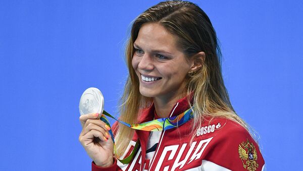 Юлия Ефимова (Россия), завоевавшая серебряную медаль - Sputnik Южная Осетия