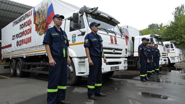 Гуманитарный конвой из России прибыл в Донецкую область - Sputnik Южная Осетия
