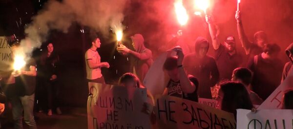 Фашизм не пройдет – акция протеста возле украинского посольства в Москве Фашизм не пройдет – акция протеста возле украинского посольства в Москве - Sputnik Южная Осетия