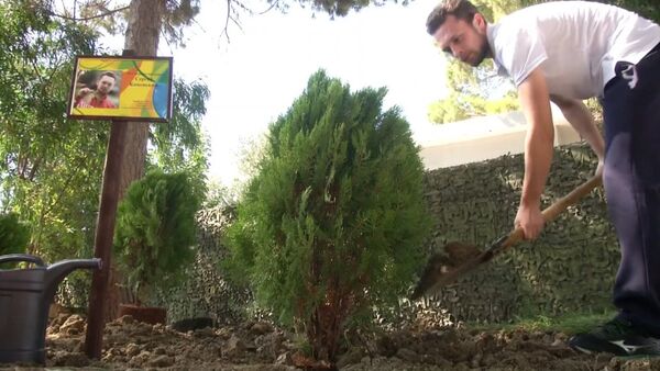 Российские олимпийцы посадили деревья на авиабазе Хмеймим в Сирии - Sputnik Южная Осетия