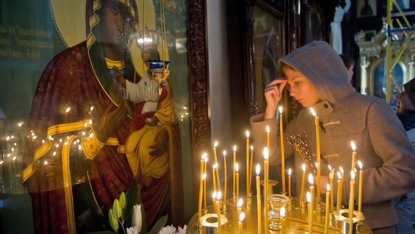 Празднование Вербного воскресенья в Московской области - Sputnik Хуссар Ирыстон
