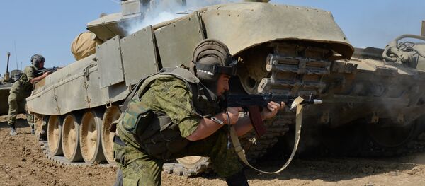 Тактические занятия мотострелковой бригады ЮВО Тактические занятия мотострелковой бригады ЮВО - Sputnik Южная Осетия