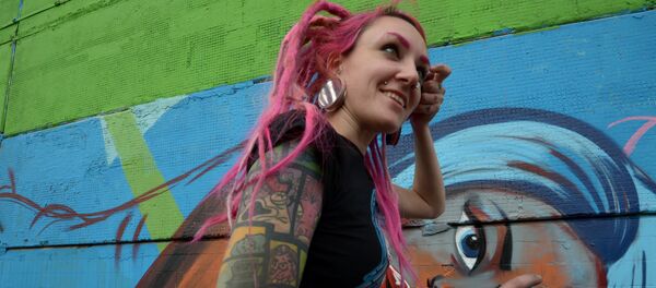 Самая большая картина в стиле граффити в Москве - Sputnik Южная Осетия