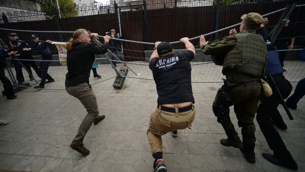 Акции протеста у российких диппредставительств на Украине - Sputnik Южная Осетия