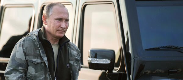 Президент РФ Владимир Путин во время посещения Центра реинтродукции лошадей Пржевальского Президент РФ Владимир Путин во время посещения Центра реинтродукции лошадей Пржевальского - Sputnik Южная Осетия