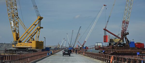 Строительство Керченского моста Строительство Керченского моста - Sputnik Южная Осетия