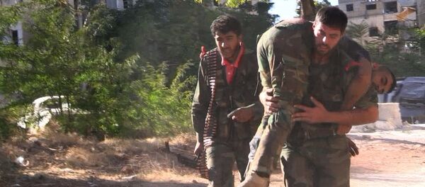 Бойцы сирийской армии во время наступления на позиции боевиков Джебхат-ан-Нусра Бойцы сирийской армии во время наступления на позиции боевиков Джебхат-ан-Нусра - Sputnik Южная Осетия