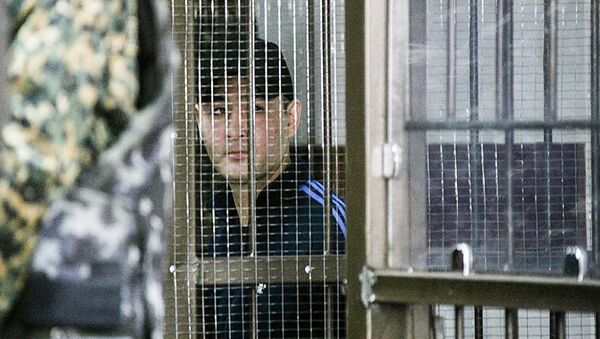 Приговоренный к смерти Руслан Кулекбаев в зале суда - Sputnik Южная Осетия