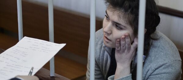 Студентка МГУ Варвара Караулова в зале Лефортовского суда - Sputnik Южная Осетия
