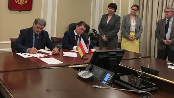 Подписание соглашения в Москве - Sputnik Южная Осетия