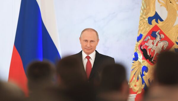 Президент РФ Владимир Путин выступает с ежегодным посланием Федеральному Собранию - Sputnik Южная Осетия