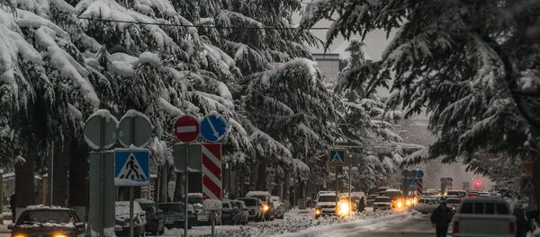 Снег в Цхинвале - Sputnik Южная Осетия