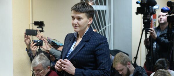 Допрос Н. Савченко в киевском суде по делу против главы ЛНР И. Плотницкого - Sputnik Южная Осетия