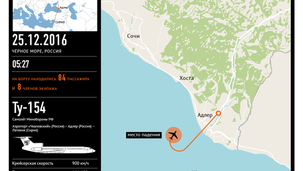 Крушение самолет Ту-154 в Сочи - Sputnik Южная Осетия