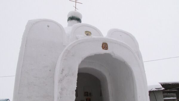 Снежный храм в Омской области - Sputnik Южная Осетия