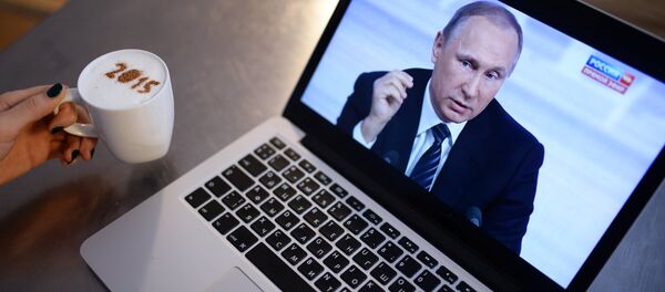 Трансляция ежегодной большой пресс-конференции В.Путина Трансляция ежегодной большой пресс-конференции В.Путина - Sputnik Южная Осетия