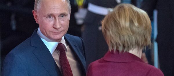 Президент РФ Владимир Путин и канцлер Германии Ангела Меркель - Sputnik Южная Осетия