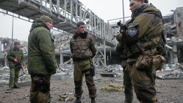 Ополченцы Донецкой народной республики в аэропорту города Донецка - Sputnik Южная Осетия