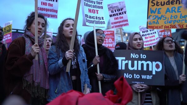 Демонстрация в Лондоне против госвизита Трампа в Великобританию - Sputnik Южная Осетия