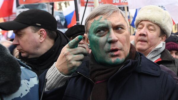 Председатель ПАРНАС Михаил Касьянов на марше памяти Бориса Немцова - Sputnik Южная Осетия