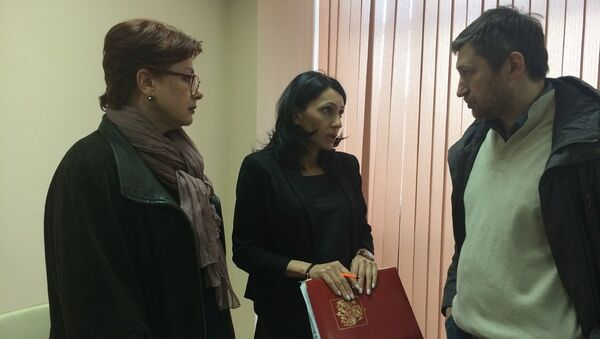 Вдова Цкаева и адвокат ее семьи на встрече с журналистами - Sputnik Южная Осетия