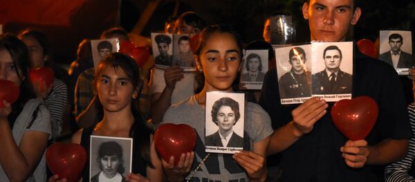 Памятные мероприятия на 7 годовщину войны 0808 Памятные мероприятия на 7 годовщину войны 0808 - Sputnik Хуссар Ирыстон